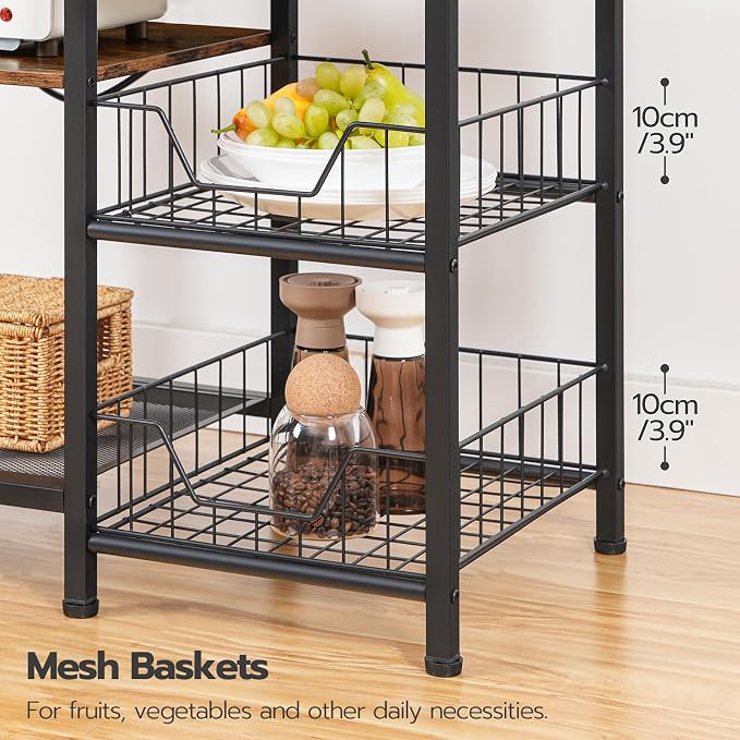 Multi-Functional Baker’s Rack with Microwave Storage - Image 2